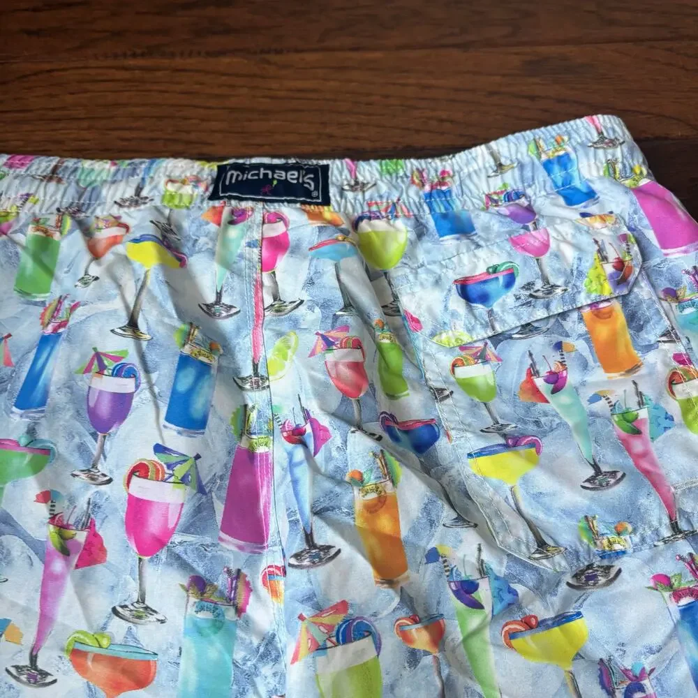 Michael’s Men's‎ Mesh Liner Swim Trunks Tropical Treats Multicolored Size L